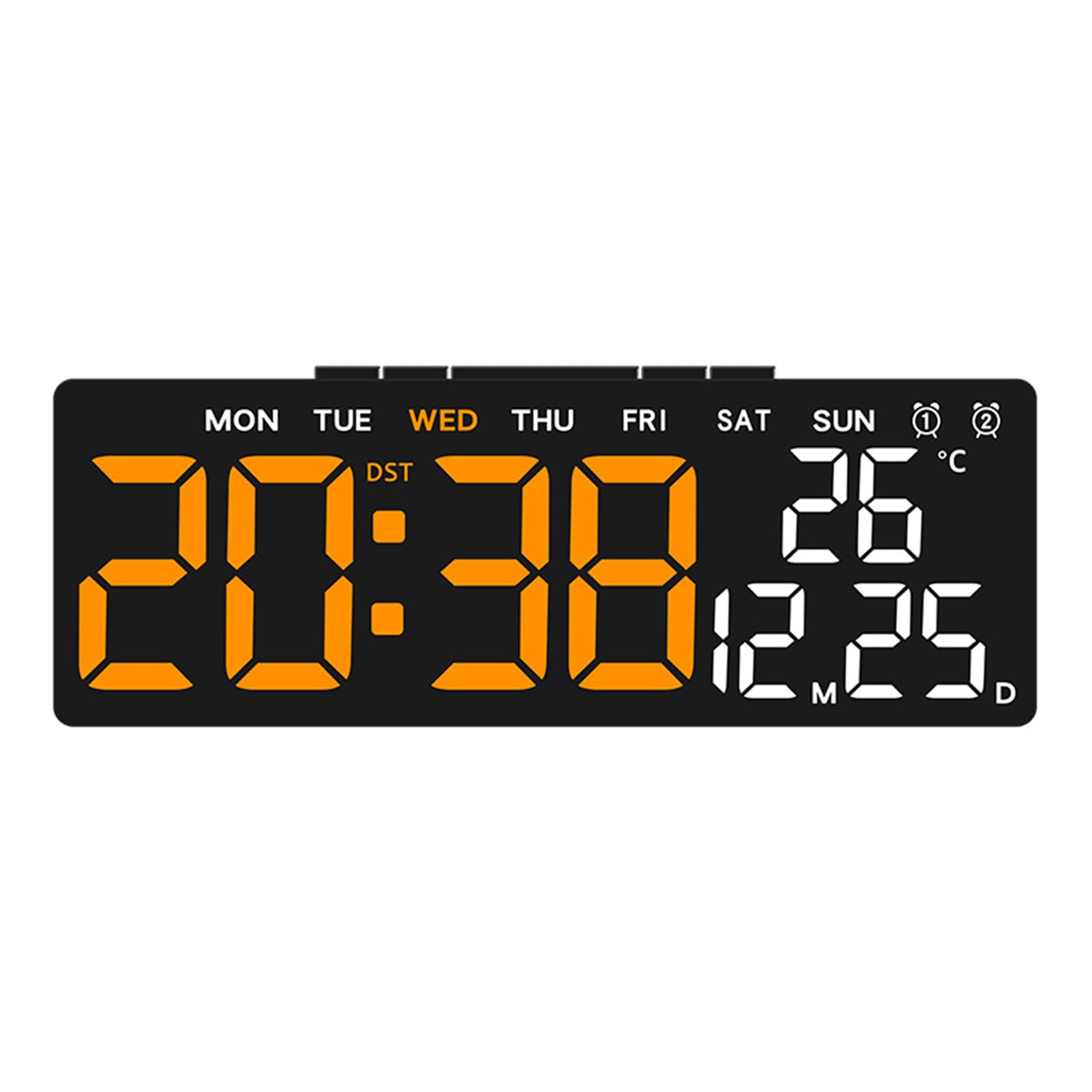 HDOYTXXM Casing LED Digital Desk Clock with Calendar and Thermometers for Students and Professional Adjustable Brightness Alarm Clock