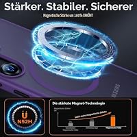 Premium Hülle für Samsung Galaxy S25 Kompatibel mit MagSafe – Robust, stoßfest & stilvoll! Airbag-Technologie für Schutz auf Militärniveau. Kratzfest und griffig (Purple, Samsung S25) – Ansicht 4