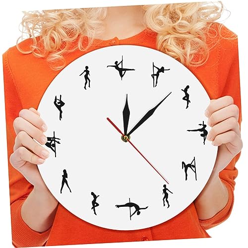 Horloge murale silencieuse haut de gamme design pole danseuse blanche - 4