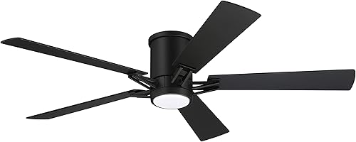 Miniatura 8 de Craftmade WYT52PN5 Wyatt - Ventilador de techo inteligente de montaje empotrado de 52 pulgadas para exteriores/interiores con kit de luz LED y