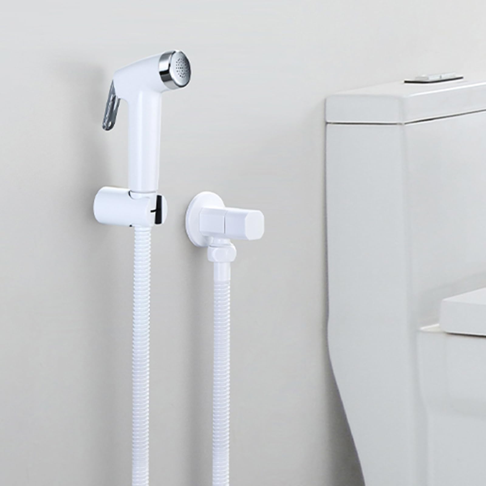 Ręczny zestaw spryskiwaczy bidetu z wężem 1,5 m, montowany na ścianie, do higieny łazienki, regulowane ciśnienie, łatwa instalacja, ekologiczny design