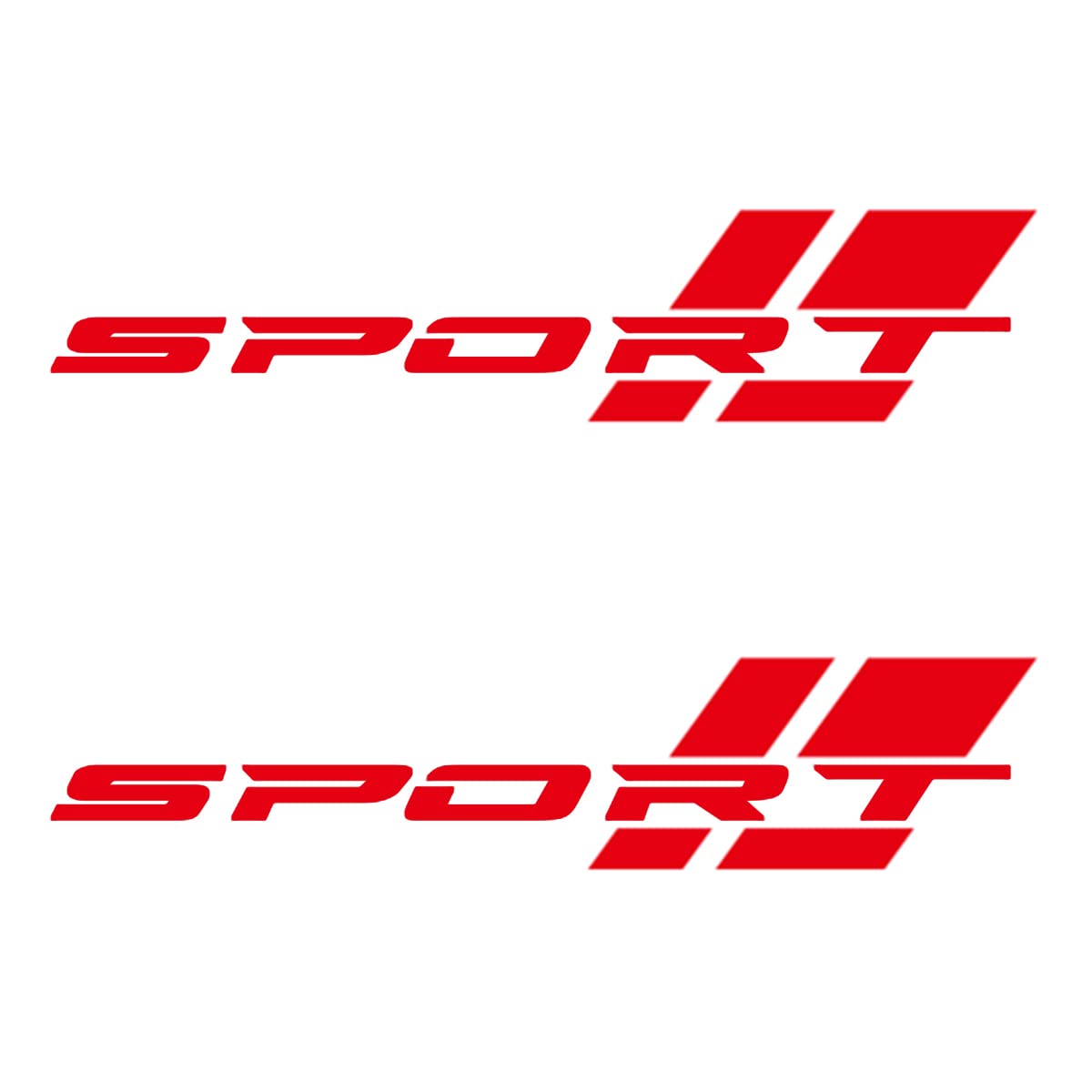 Shenwinfy 2 Pcs 16 Inch Red Sport Letter Logo Decal Sticker Fit for All Cars Side