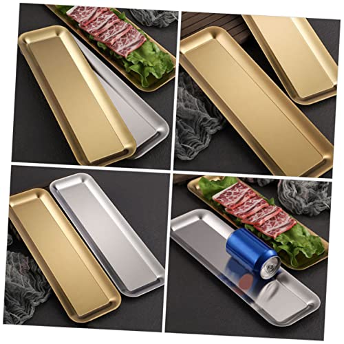 Plato rectangular para sushi acero inoxidable miniatura 5