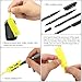 Woanger 2000 Pieces Self Locking Arrow Key Tags Car Key Labels Self Lock Identifierscar Parts Tags with 5 Pcs Black Pens for Office Automotive Shop Supplies(4 1/2 x 3/4 Inch,Yellow)