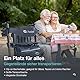 Helavo Rollator mit Luftbereifung für Draußen - Faltbarer Rollator mit Sitz aus Aluminium für Außenbereich - Leichter Outdoor Walker
