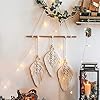 Macrame muur opknoping geweven tapijt Boho Decor blad veer handgemaakte katoenen ornamenten appartement decoraties…