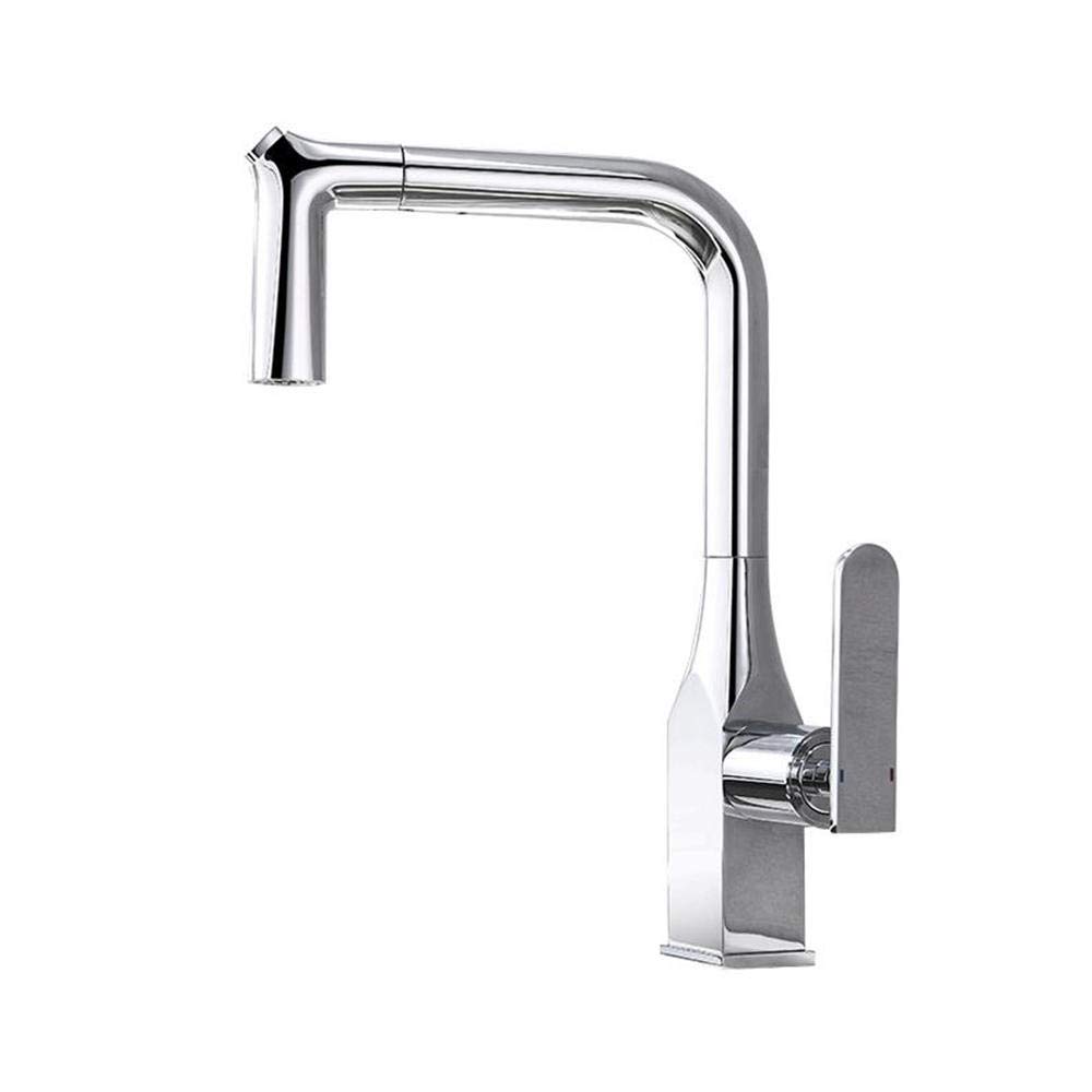 Robinet de cuisine noir extractible avec douchette 2 modes pour évier moderne