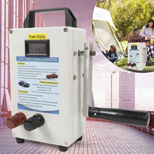 Generador manual de manivela para uso doméstico, 150 W, 110 V, fuente de energía de emergencia, cargador USB, para camping y exteriores miniatura 6