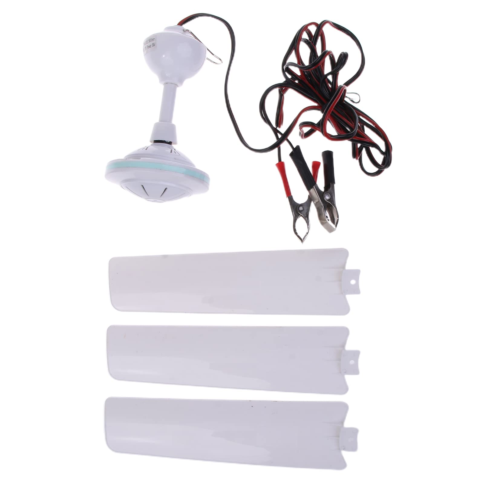 Gramigg 50Cm 12V Portable Ceiling Fan 19.7”/27.5'' Hanging Ceiling Fan 3 Leaves Hanging Camping Tent Fans For Outdoor Camping Tent Fan Battery Powered