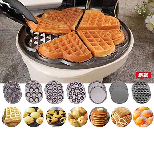 Waffeleisen Belgische Waffel,7 in 1 Electric Waffles Maker , Sandwichmaschine , Bubble Egg Cake Ofen Küche Frühstück… – Bild 3