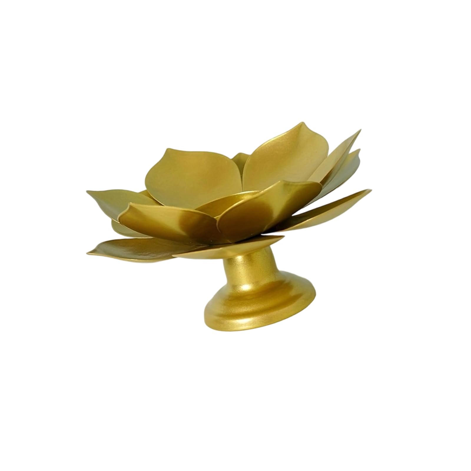 Buxuaaaa Decorative Iron Candlestick Stand with Lotuses Flower Holder for Dining Tables and Event Metal Tealight Holder