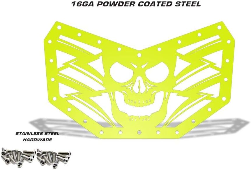 300 Industries Steel Grille Replacement for Can-Am Maverick X3 - Single Piece Powder Coated Lime Squeeze - Havoc