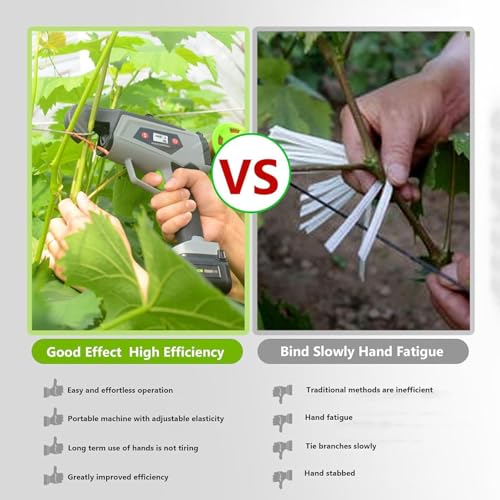 Legatrice elettrica per piante, regolabile, diametro 25 mm, per alberi, fiori, verdure, vigneti