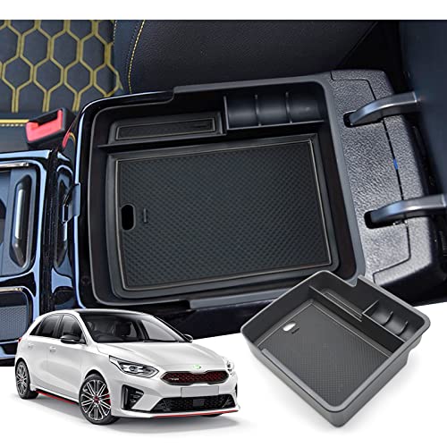 GAFAT 2018-2024 2025 Ki-a Ceed SW GT Proceed GT/XCeed GT Boîte de Rangement pour Console Centrale, Accoudoir Central, Organiseur pour Boîte à Gants,...