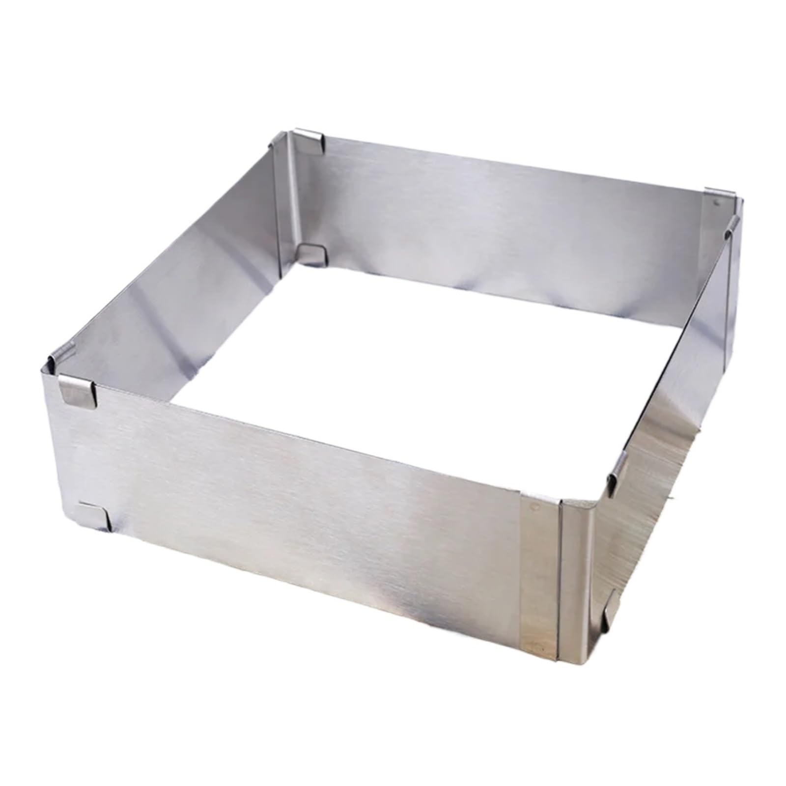 Anillos Para Tartas Molde for hornear pasteles, anillo cuadrado largo activo telescópico ajustable de acero inoxidable grande, 1 ud. Para Postre，Tartas