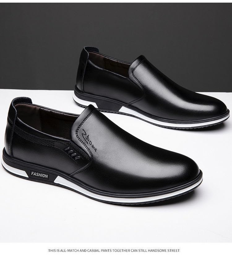 Men's Large-Sized Loafers - Easy to Put on and take Off - one-Piece Style - Suitable for Business and Formal wear - for Work3