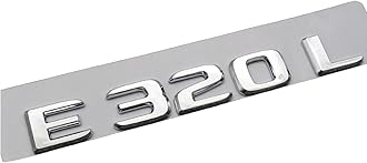 3D Letters Numbers Emblem for Trunk Lid Chrome Shiny Black/Silvery Badge (Silvery E320L)