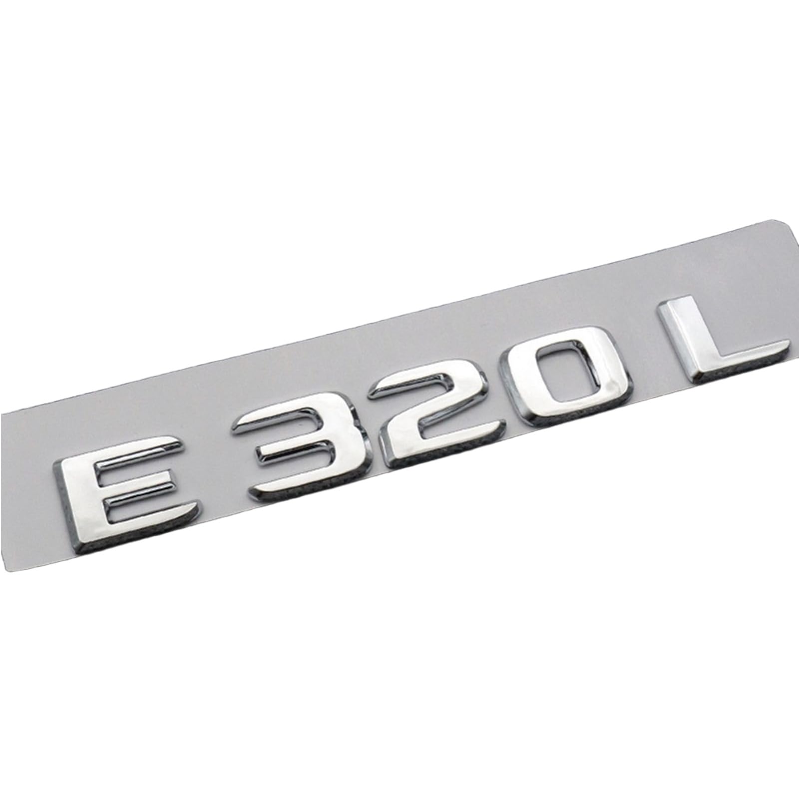 3D Letters Numbers Emblem for Trunk Lid Chrome Shiny Black/Silvery Badge (Silvery E320L)