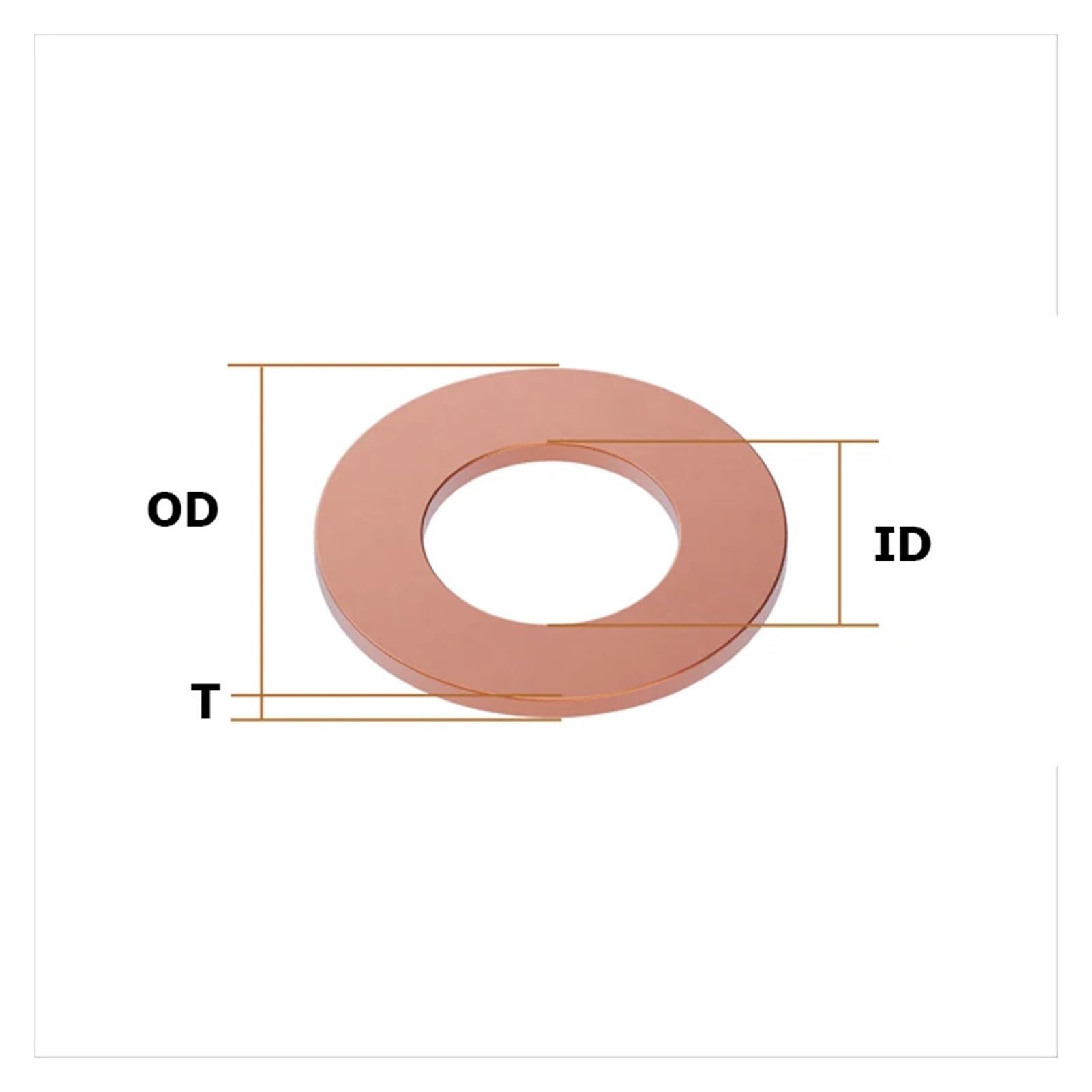 10/50 juntas de cobre M16-M60 for tapones de cárter(18X34X2MM_50PCS)