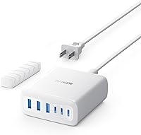 Anker 112W 6-Port Desktop USB-C Charger: Fast Charging Station for MacBook, iPhone 16, iPad, Galaxy - Home Office Essential (No Cables)