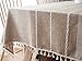 Produktbild Lanqinglv Quaste Tischdecke 140x240 Abwaschbar Baumwolle und Leinen Tischtuch Beige Tischdecke Rechteck Couchtisch