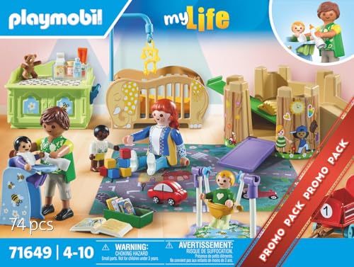 PLAYMOBIL MyLife Promo Pack 71649 Krabbelgruppe, inklusive fünf Figuren, Spielturm, Rutsche und vielen niedlichen Accessoires… – Ansicht 4