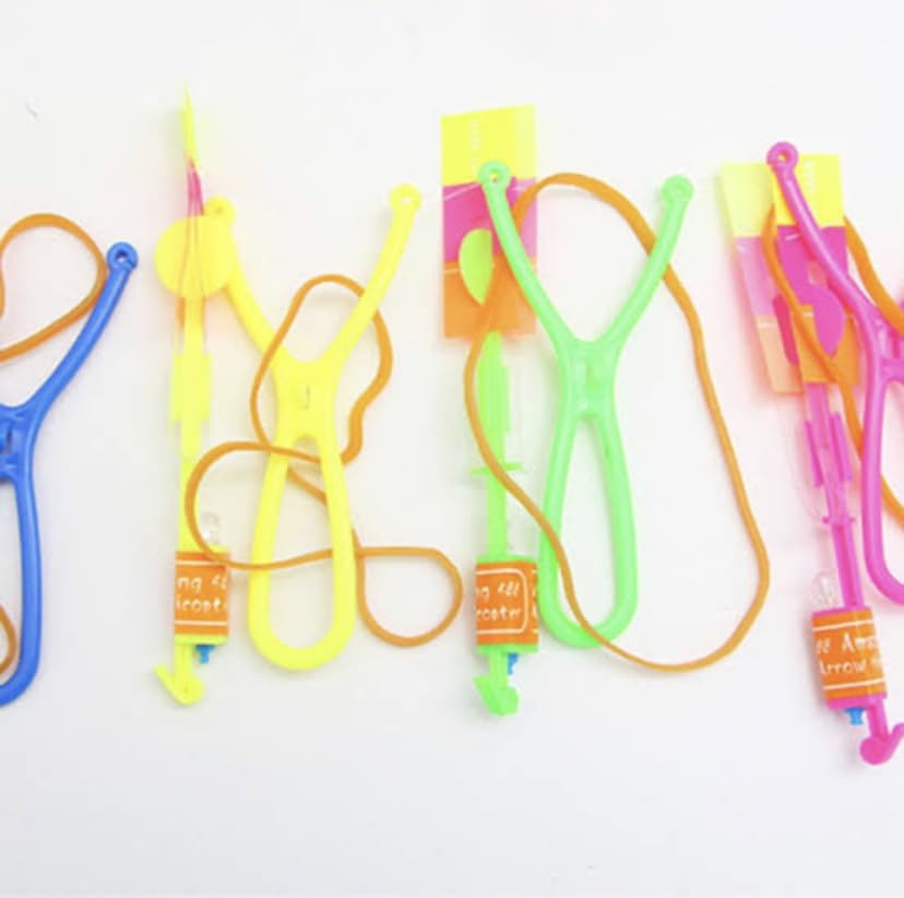 Wanna Party Rubber Slingshot Gulel Toy Favors For Return Gifts/Pinata Fillers/Khoi Bag Fillers For Birthday/Loot Bag Goodies - 4 Pc - Multicolor