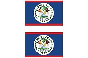 Show Belizean Pride Two Pack Belize Flag Sticker Decal Sticker Self Adhesive USA Made