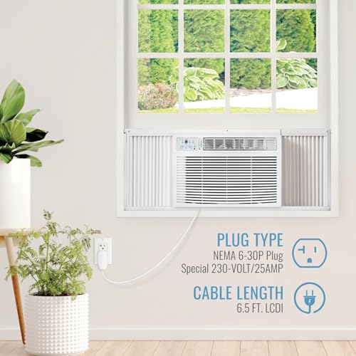 Image of Keystone 23,200 BTU Window Air Conditioner with 16,000 BTU Supplemental Heat and Dehumidifier, 230V, Window AC for Large Rooms up to 1,500 Sq.Ft. with Smart Remote Control | 16,000 BTU Supplemental Heat,Dehumidifier, 230V, Remote Control for Large Rooms up to 1,500 Sq.Ft.