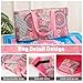 Kyerlish American Mahjong Tile Set with Pink Printed Carrying Bag, 166 Blue Tiles, 4 All-in-One Color Racks/Pushers, Mah Jongg Sets, Mahjong Game Set for Travel, Christmas, Birthday Gifts