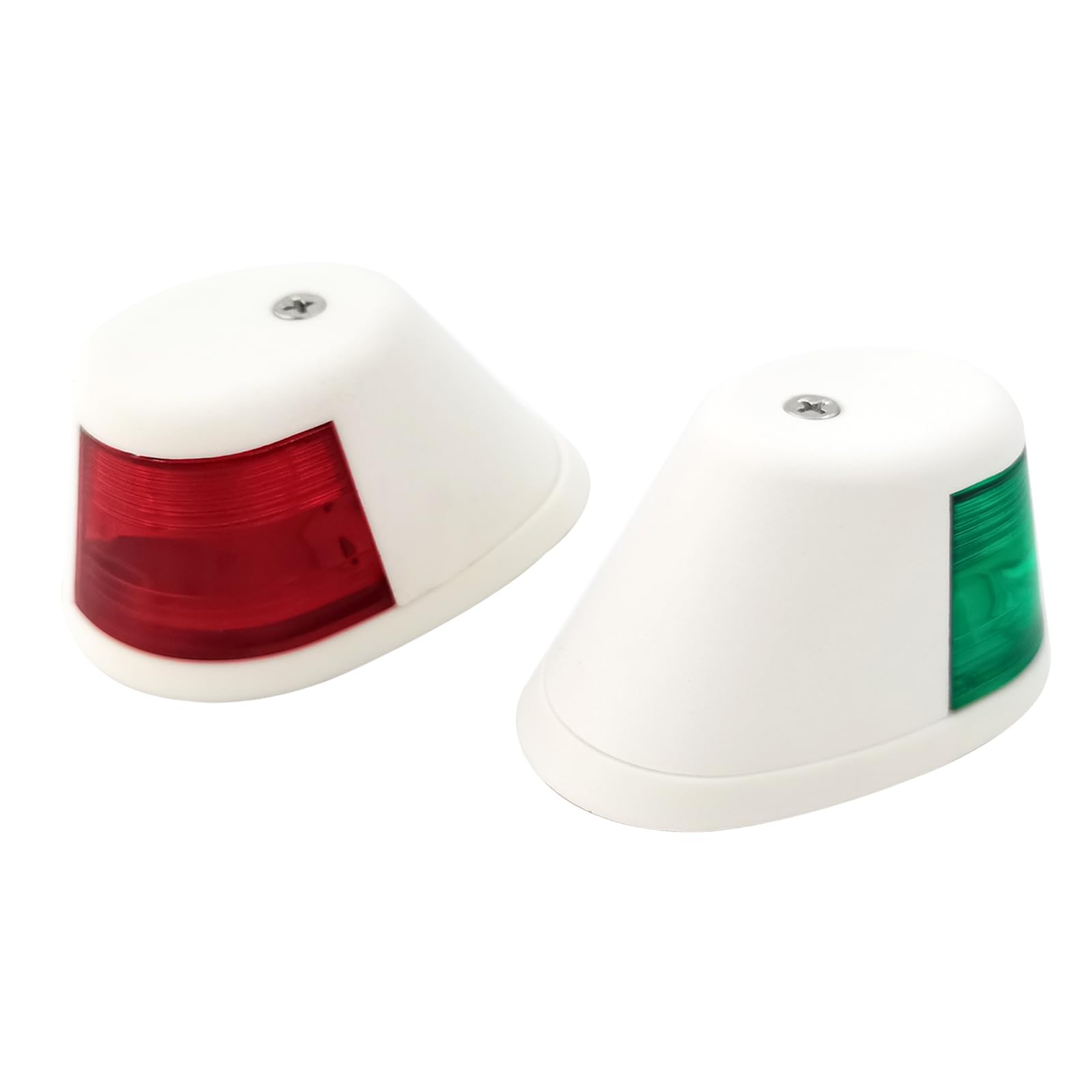 JT-HLM - Luces de navegación rojas y verdes para barcos, 12 V, luces de posición de envío, luz de ancla marina, luces LED de navegación de 112.5° para barco marino yate (blanco)