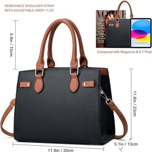 Image of DMICXEL Tote Bag Crossbody Purses for Women Shoulder Handbag PU Leather Top Handle Satchel Bags