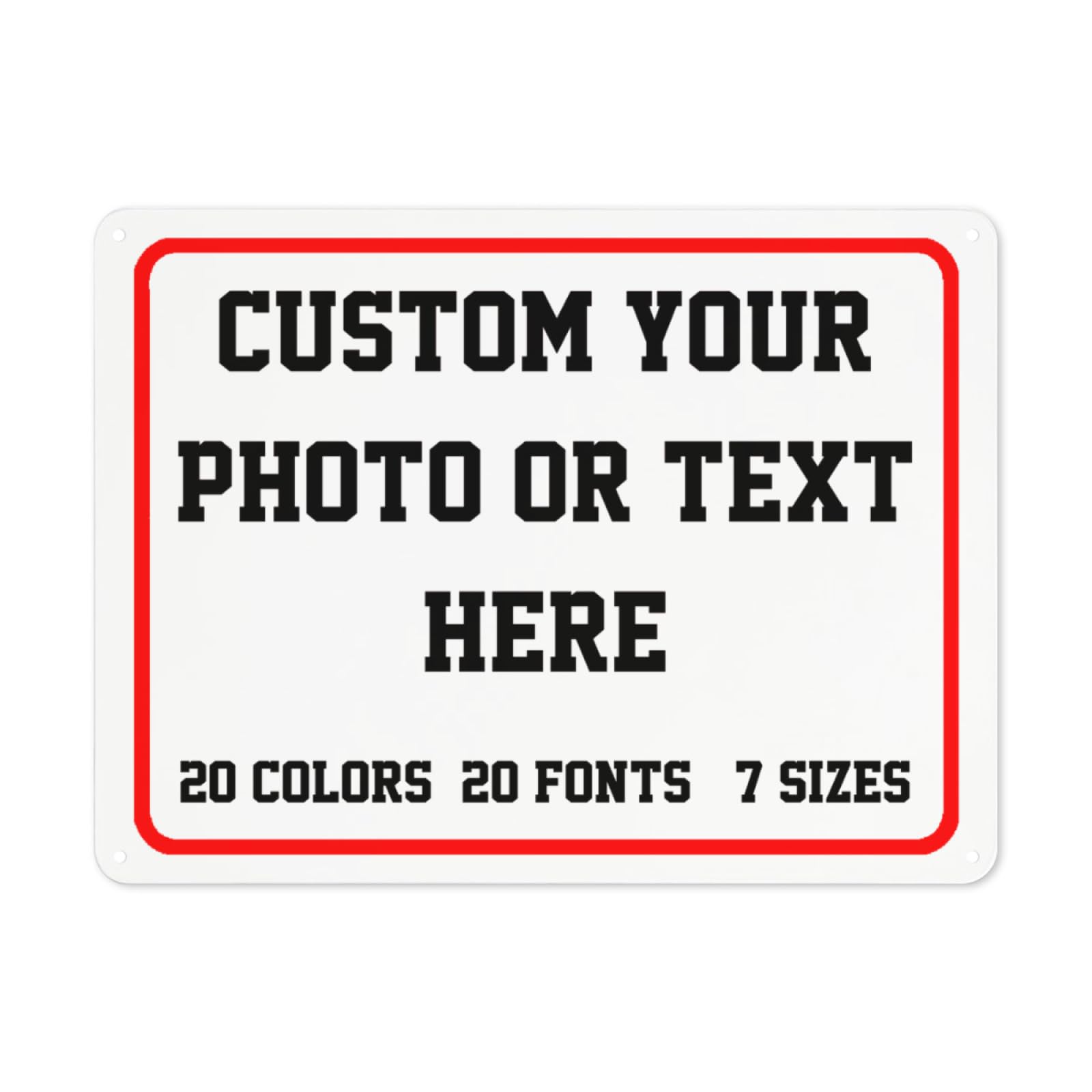 Custom Metal Sign, Personalized Aluminum Sign for Office, Business, Workplace, office, Home, Airbnb, Delivery Signs, 16x12inch