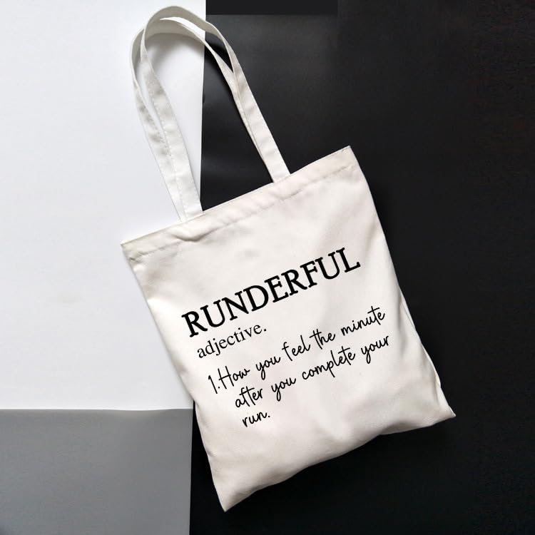 FOTAP Runner Shopping Bag Runderful Tote Bag Running Lover Gift Marathon Runner Tote Bag Parkrun Shopping Bag (Runderful Tote UK) - Image 3