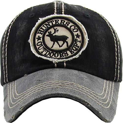 Image of KBETHOS Outdoor Hunting Fishing Lake Life Tactical Distressed Baseball Cap Dad Hats Adjustable Unisex