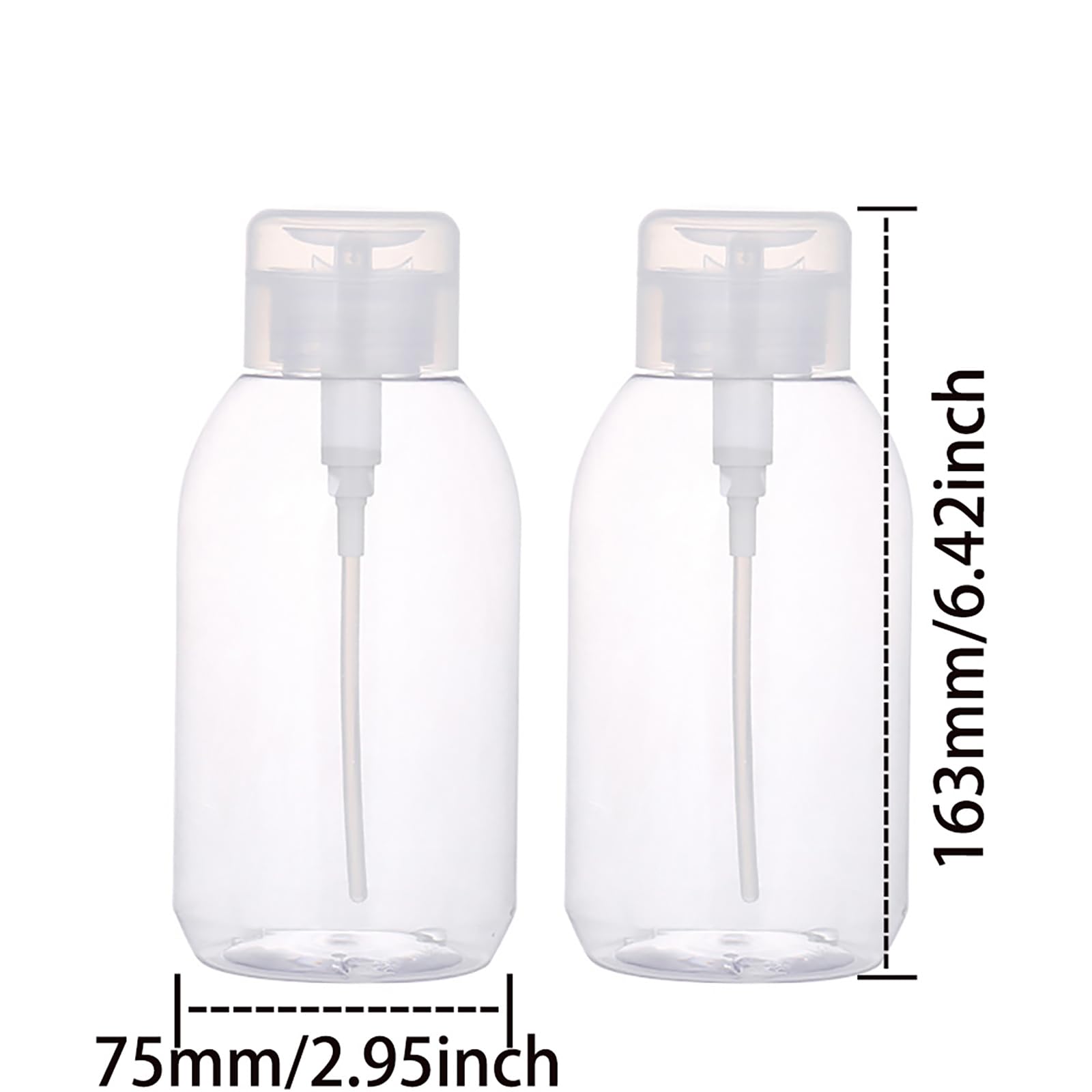 1 Pcs 500ml Nail Polish Remover Pump Bottle Dispenser Push Down Empty Pump Dispenser Bottle For Nail Polish Makeup Remover