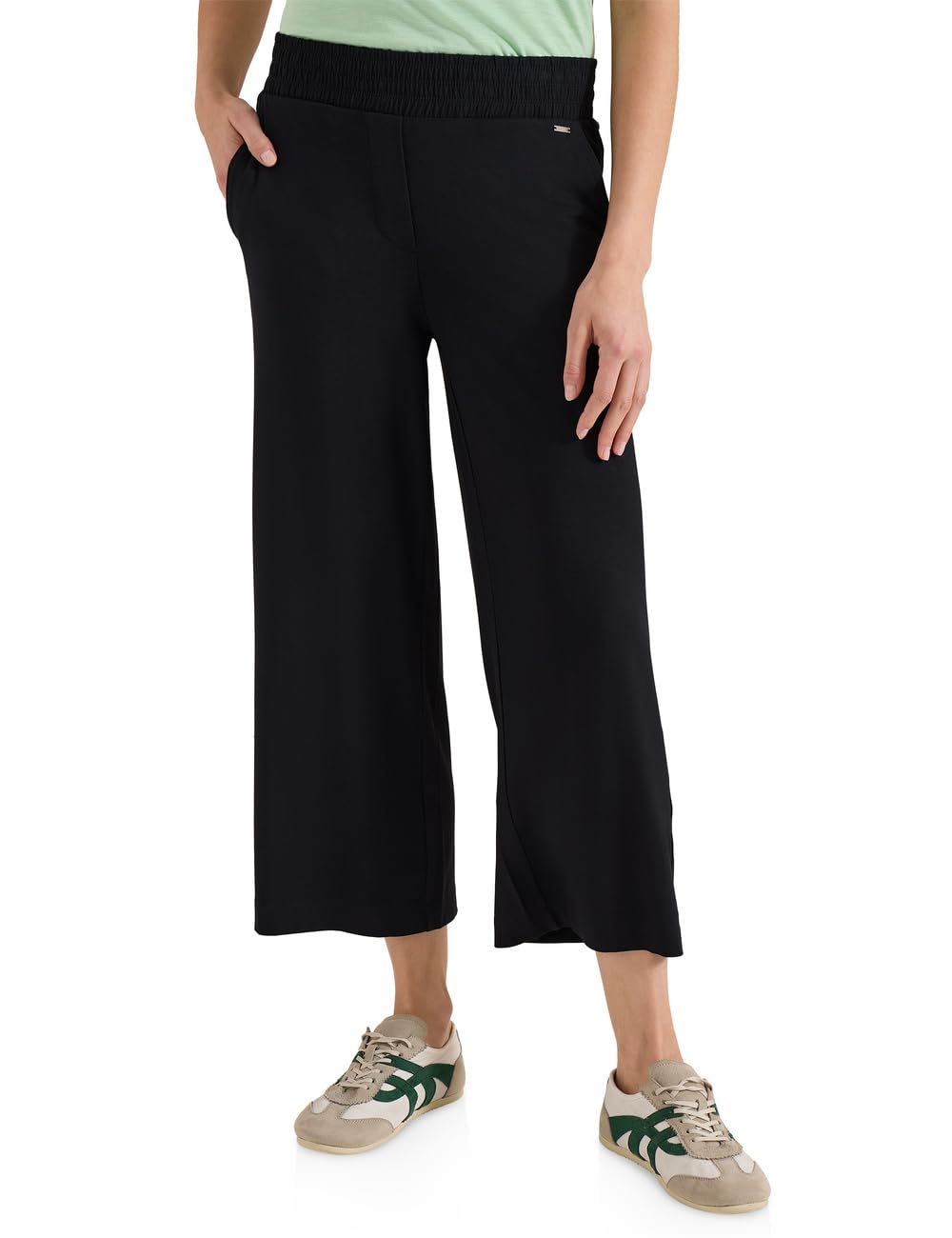 Cecil Wide Leg Hose Black XS