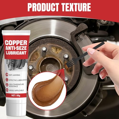 NoxGule Kupferpaste für Bremsen, Bremsenpaste, Kupferpaste, Hochdruckstabil, Hitzebeständig, Schützt Bauteile vor Verschleiß, Wird in Kfz-Bremsanlagen, Zündkerzen und Bremsbelägen Verwendet