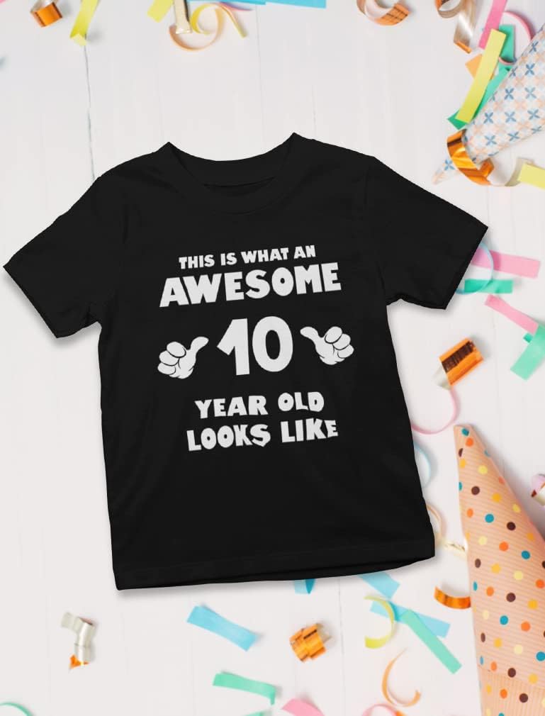 Tstars Awesome 10 Year Old Birthday Shirt for Kids - Funny Gift for Boy or Girl Age 10 - Youth Celebration T-Shirt - Image 4