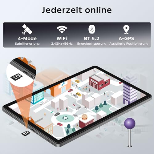 Raemond 11 Zoll Android 16 Tablet mit Gemini AI, T7250 Octa-Core, 24 GB RAM + 256 GB ROM(2 TB TF), 16 MP + 8 MP… – Ansicht 5