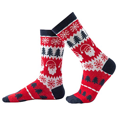 ROSEBEAR Kids Christmas Socks Ladies Mens Warm Slipper Socks, Xmas Gift Festive Socks (M)