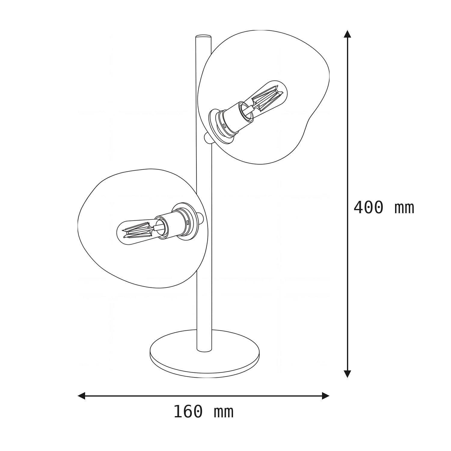 Lampada da tavolo in vetro Bianco Verde Metallo Soggiorno E14 2-fiamme 40 cm soffiato a bocca specchiato Cavo in tessuto di vetro lava Lampada da comodino Camera da letto