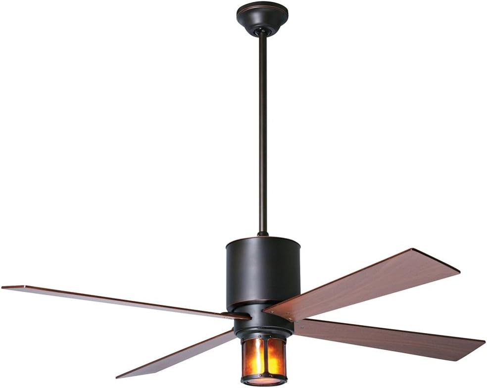 52" Period Arts Lapa Bronze Mahogany Mica Ceiling Fan