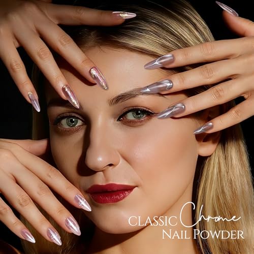 FANDAMEI 3D Nail Gel Kit, 15g 3D Sculpting Gel, 5 Box Nail Pearls Charms and Gems Clear&AB Nail Rhinestones, Metal Nail Beads&Gold Silver White Pearl Chrome Powder for DIY Manicure, UV/LED Lamp Needed