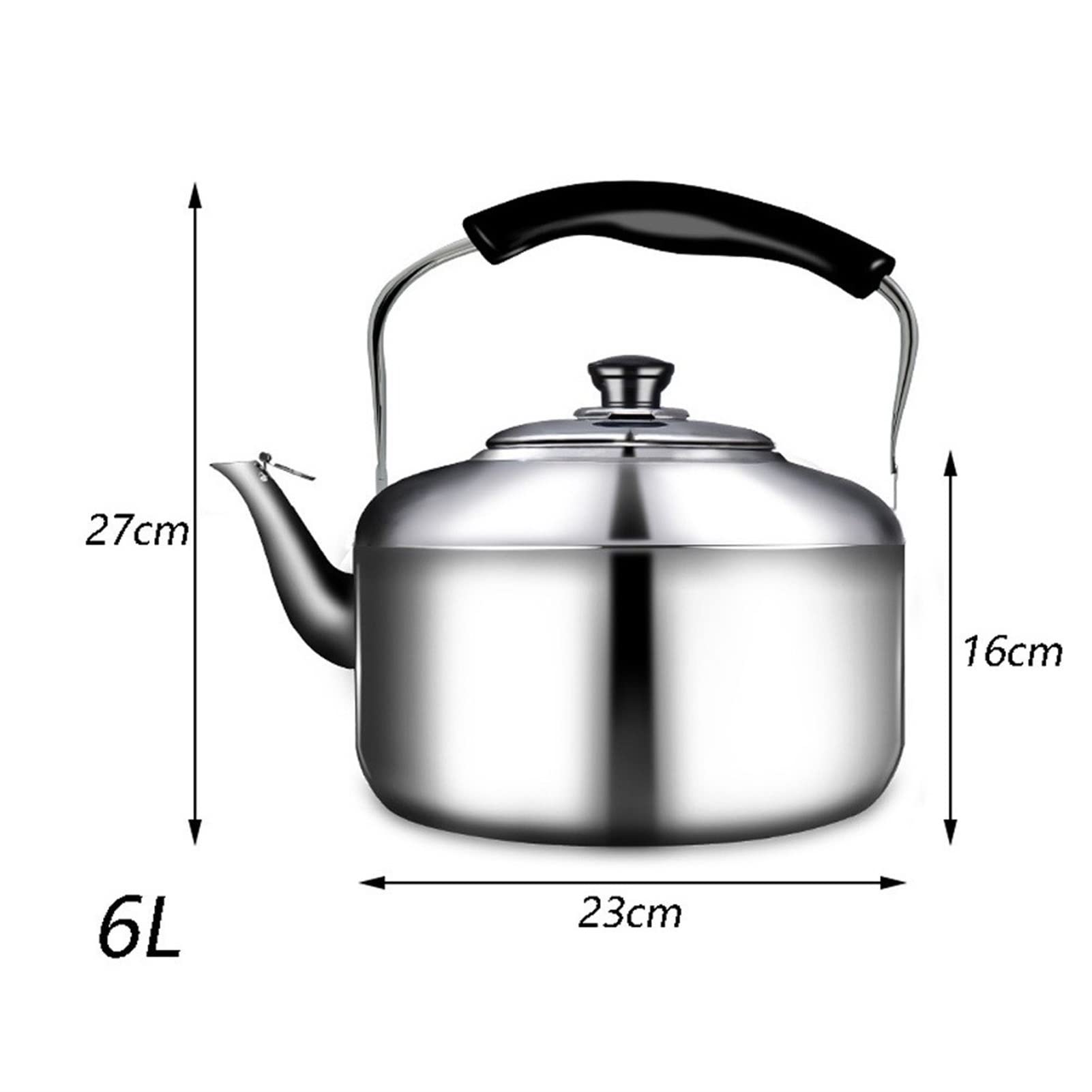 Tovetop Whistling Teakettle Tapot, Eau en Acier Inoxydable Bouilloire Grande capacité de gaz de Bouilloire à Induction à Induction Universelle Kettle Tea Pot Mariage