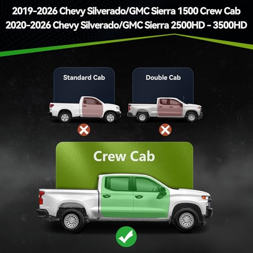 Estribos para Silverado 2019-2026, Negro 6 Pulgadas miniatura 2