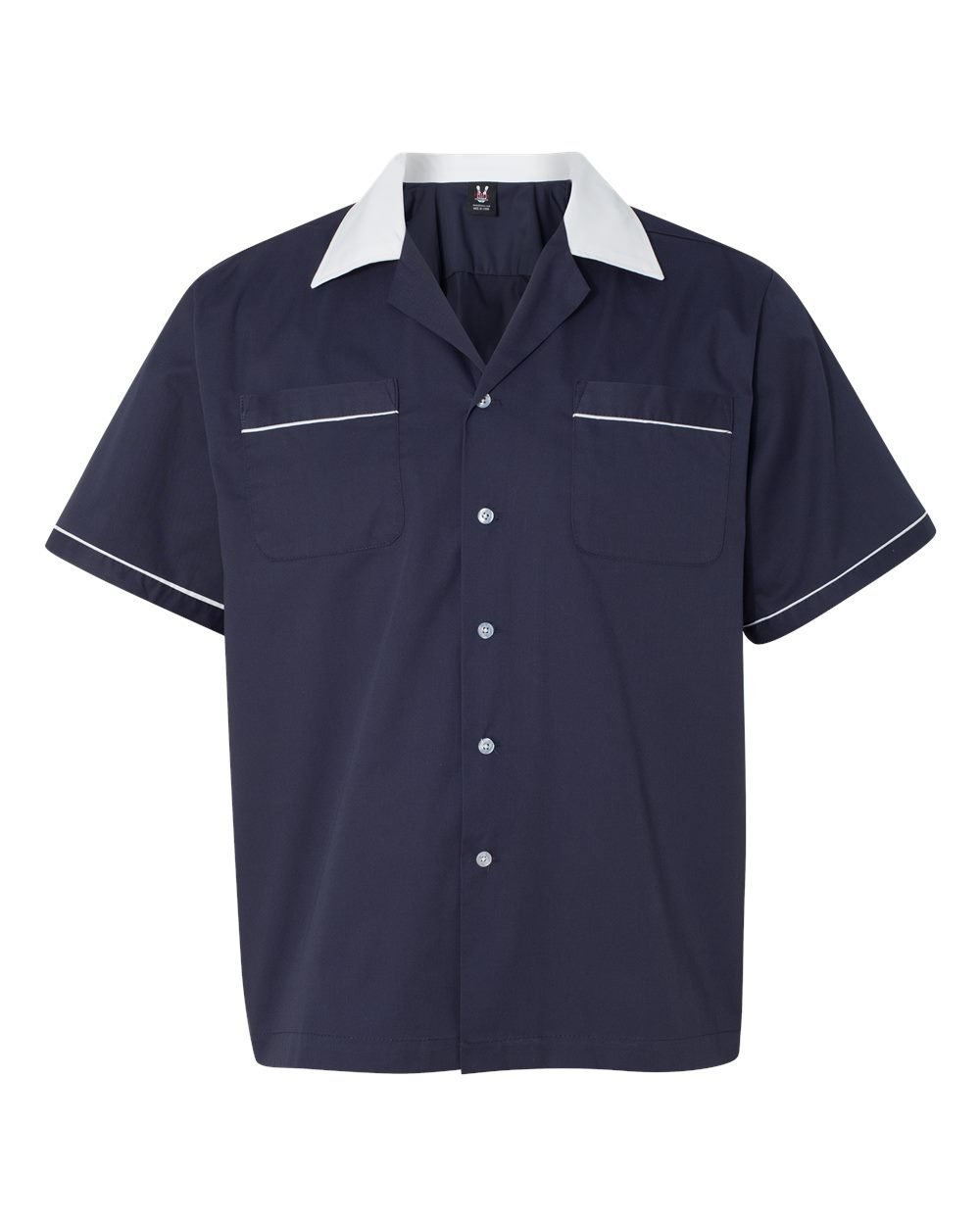 Hilton HP2244 Unisex GM Legend Navy/ White Bowling Shirt, X-Large