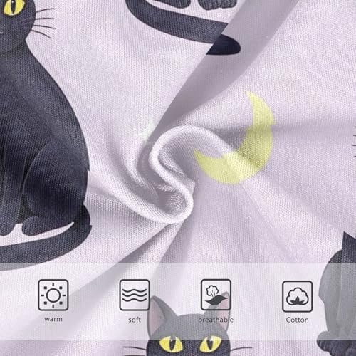 Cute Black Cats Purple Girl Panties Cute Toddler Girls Underwear Cotton Animals Briefs Girls Undies 2t3