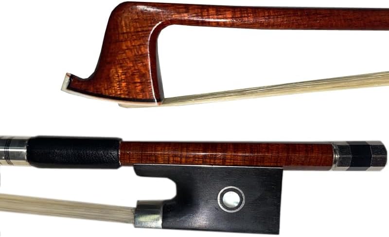 1pcs of hybrid carbon fiber violin bow 4/4 for adult white horse hair outside is wood