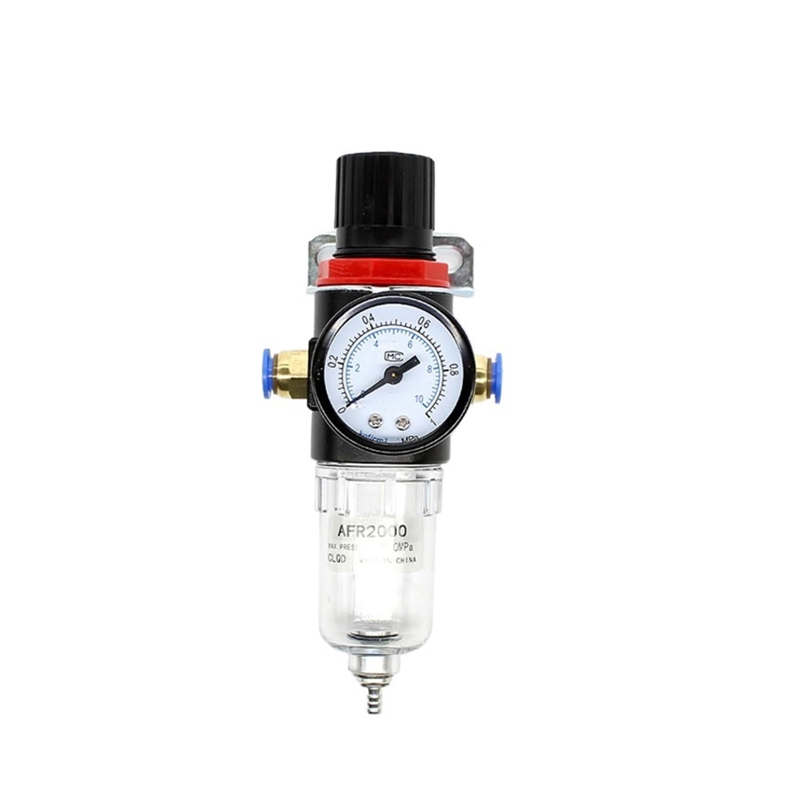 Régulateur de pression de filtre pneumatique AFR2000 1/4, compresseur, réducteur de pression, séparateur huile-eau(AFR2000 add PC6)